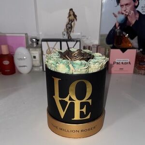 The Million Roses LOVE Turquoise and Bronze Floral Box